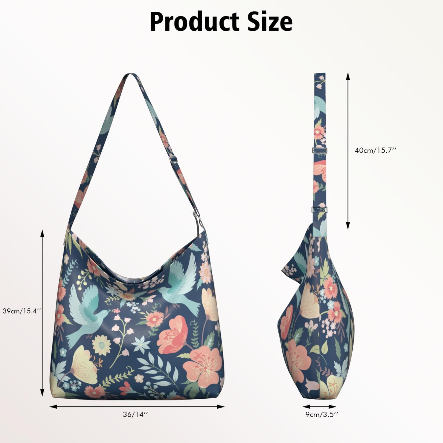 Floral and Leopard Print Shoulder Tote | Lightweight Travel Purse | Stylish & Sleek Design