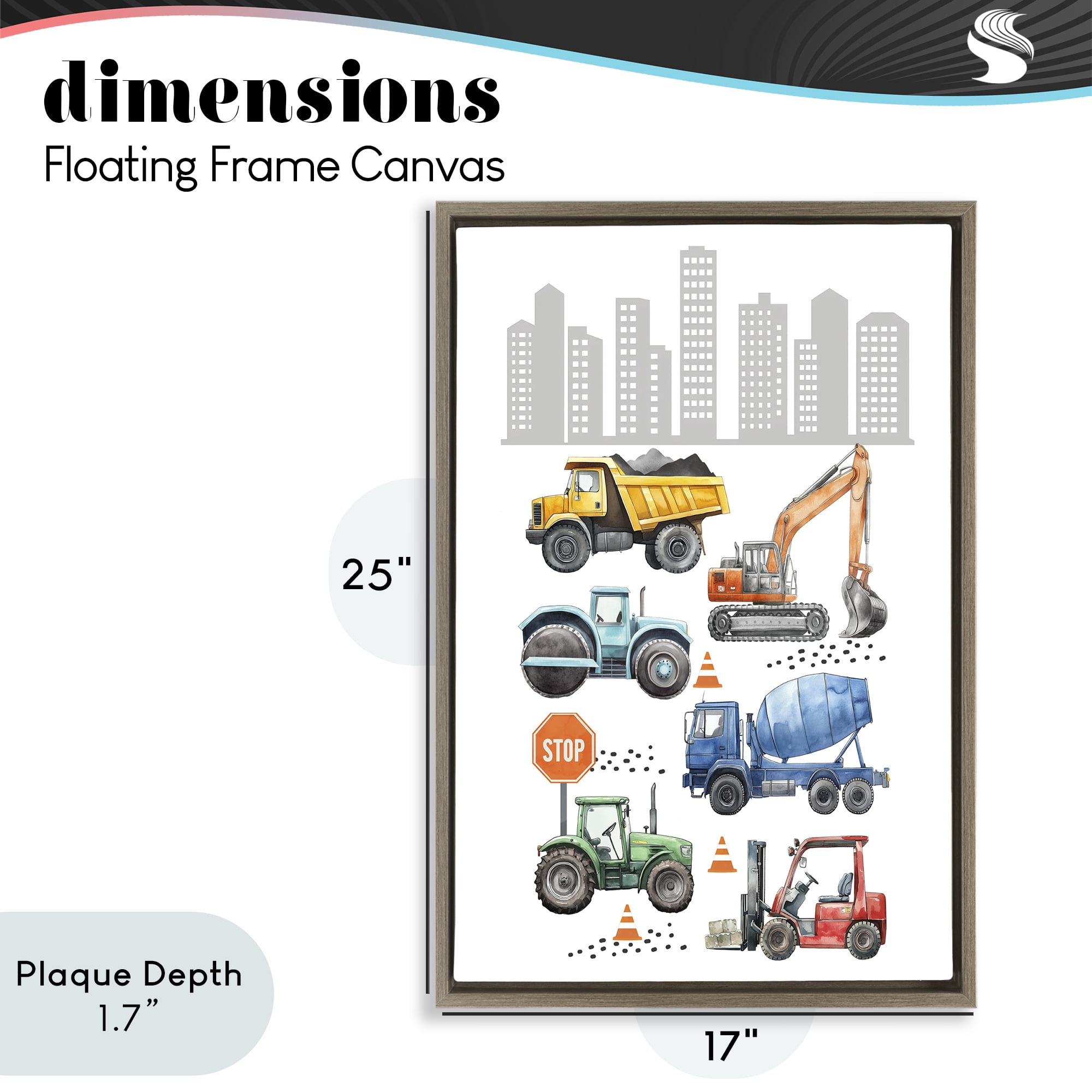 Stupell Industries City Keeps Moving Brown Framed Floater Canvas Wall Art, design by Christine Simpson Art