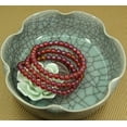 thumbnail image 3 of Natural Aqua Aura Red Agate Gemstone 6mm Round Beads Stretch Bracelet 7" Unisex, 3 of 3