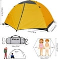 XGEAR Ultralight 2Person Backpacking Tent 2 Doors Waterproof Camping Tent Large Size Easy Setup