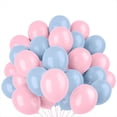 thumbnail image 2 of Globos de Látex de Color Rosa y Azul, 67 Unidades de Globos de Revelación de Género de Color Rosa y Azul de 12 Pulgadas para Reunión de Cumpleaños, Baby Shower, 2 of 5