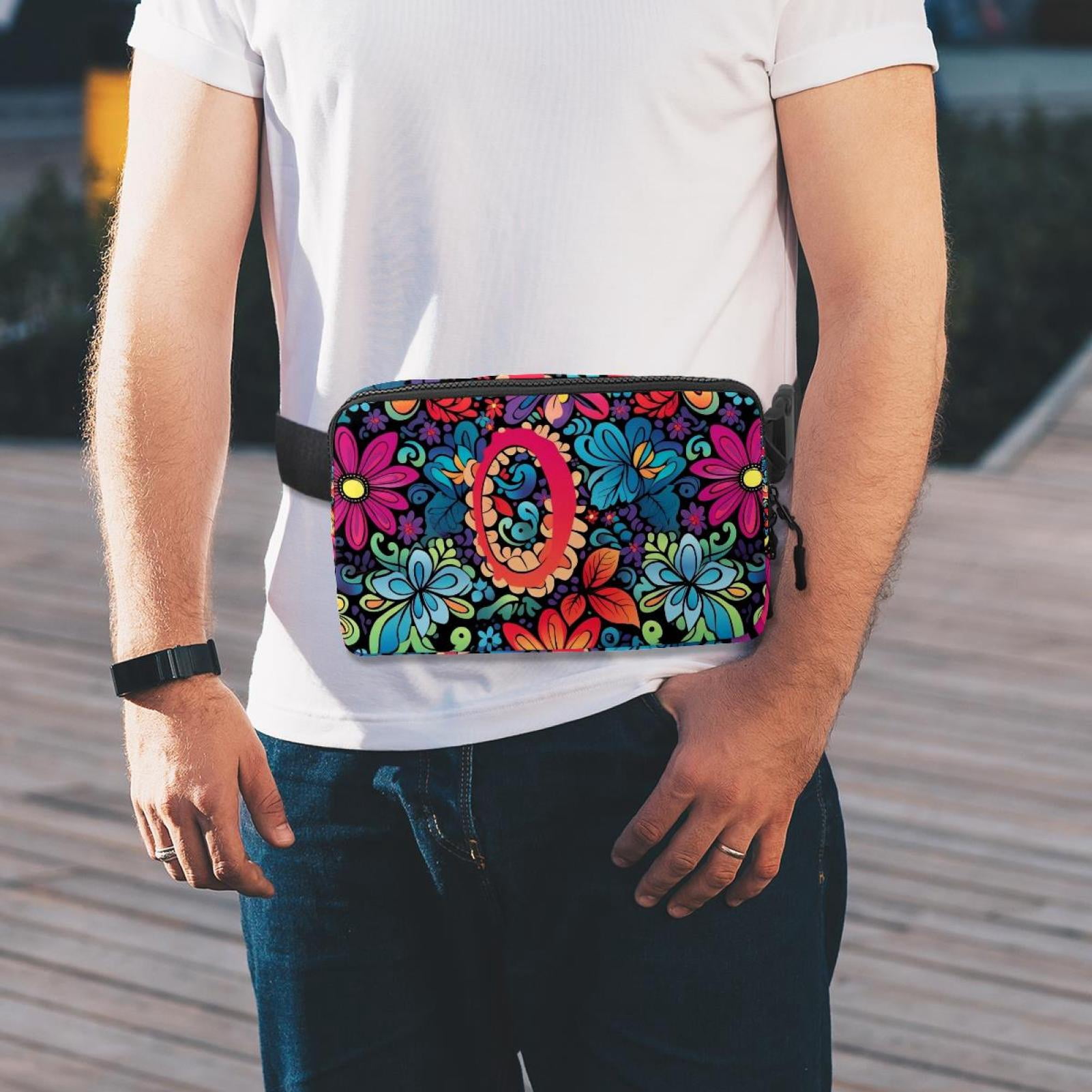 Peace Symbol Money Belt Waist Bag Fanny Pack - Lightweight Adjustable with Extension Strap Unisex