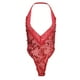 thumbnail image 3 of Gibobby Ropa de dormir para mujer con encaje Día de San Valentín Lencería mujer Sexy Body encaje Deep V Teddy(Rojo,CH), 3 of 5