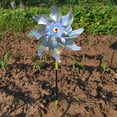 thumbnail image 5 of Reflective Garden Windmills with Stakes | Bird prevent Pinwheels for Yard, Patio, Orchard | Outdoor Decor Spinner | Multicolor Plastic | Scare Birds Away | 6 Pack | 9.4x8.5 in Durable Weatherproof, 5 of 6
