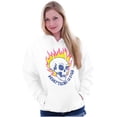 thumbnail image 4 of Everything is Fine Flaming Skull Unisex Plus Fleece Graphic Hoodie Brisco Brands 2X, 4 of 5