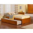thumbnail image 2 of Atlantic Furniture Concord Twin XL Platform Panel Bed with Trundle in Caramel, 2 of 7