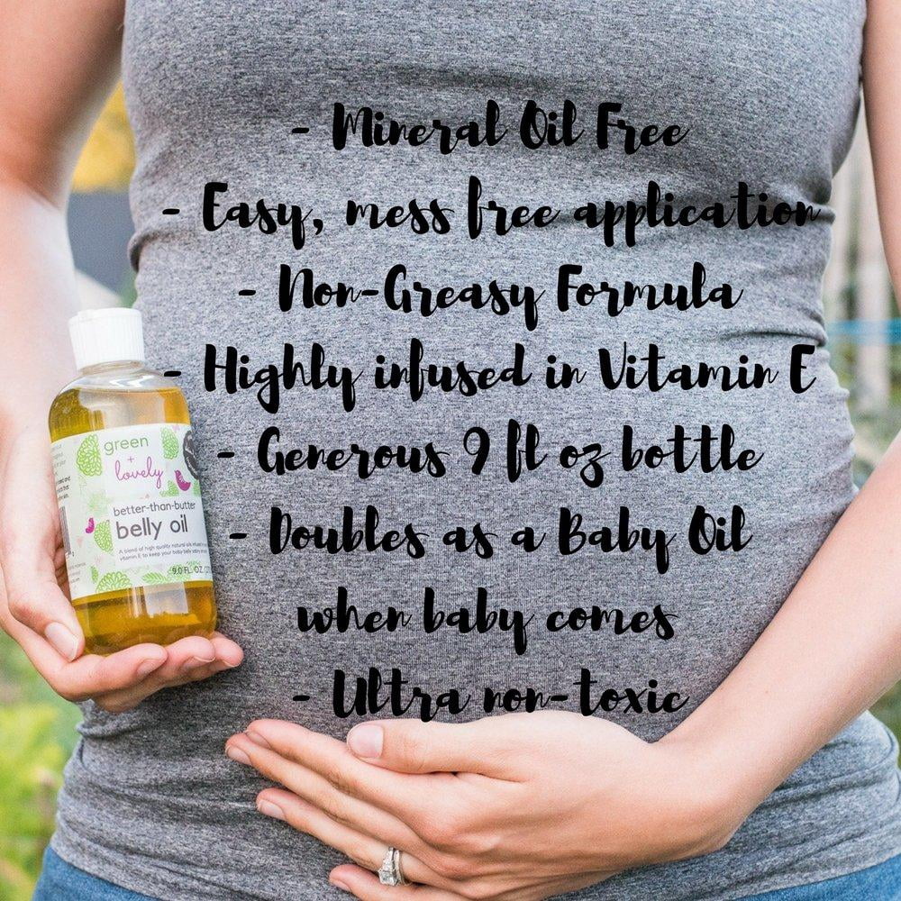 Better than Butter Belly Oil(Lavender) | Pregnancy Stretch Mark Prevention | 9 fl oz. Lasts for up to 6 Months | Natural Oil and Vitamin E Enriched for Amazing Skin Pre/Post Pregnancy Lave