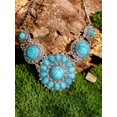 thumbnail image 6 of Bohemian Retro Sunflower Created Turquoise Necklace Choker, Ethnic Chunky Style, Gift Jewelry for Women, 6 of 7