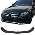 thumbnail image 2 of Ikon Motorsports Compatible with 15-18 Benz W205 C Class Sport Front Bumper Lip Spoiler DP Style PU Unpainted Black, 2 of 7