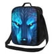 thumbnail image 1 of Disketp Futuristic Blue Light Wolf Bolsa Térmica Estampada para Almuerzo, Lonchera para Hombres y Mujeres Adultos, 1 of 7
