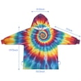 thumbnail image 7 of Colorful Tie Dye Mandala Pattern Blanket Hoodies for Kids 6-13YR Oversize Wearable Blanket Hoodies for Boys Girls Teens, 7 of 7