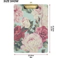 thumbnail image 2 of FMSHPON Vintage Pink Rose Red Flower Clipboard Hardboard Wood Nursing Clip Board and Pull for Standard A4 Letter 13x9 inches, 2 of 7