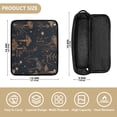 thumbnail image 4 of Hair Tool Organizer Bag with Heat Resistant Mat Removable Travel Storage Case for Hot Air Brushes Curling Irons Mushrooms and Plants Pattern, 4 of 8