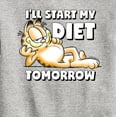 thumbnail image 3 of Garfield - Start My Diet Tomorrow - Toddler & Youth Crewneck Fleece Sweatshirt, 3 of 5