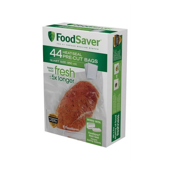 FoodSaver 1-Quart Vacuum Seal Bags, 44 Count, Clear