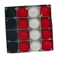 thumbnail image 3 of 16 piezas - Adornos, decoración navideña, 6 cm, bolas nevadas para corona de árbol. Rojo Verde Blanco, 3 of 9
