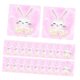 thumbnail image 4 of Vajilla desechable para fiesta de Pascua, accesorios para suministros de fiesta de color rosa, bonito patrón de conejo para té de , Estilo D, 4 of 10