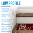 thumbnail image 5 of Slip-Resistant, Non-Adhesive, Durable, Stain-Resistant, Washable 8.5x26 in. Stair Treads to Enhance Safety, Protect Stairs, and Reduce Noise. Red French Fleur De Lis Design, Set of 13, 5 of 7