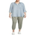 thumbnail image 2 of CHOK Women‘s Plus Size Soft Joggers, 2 of 5
