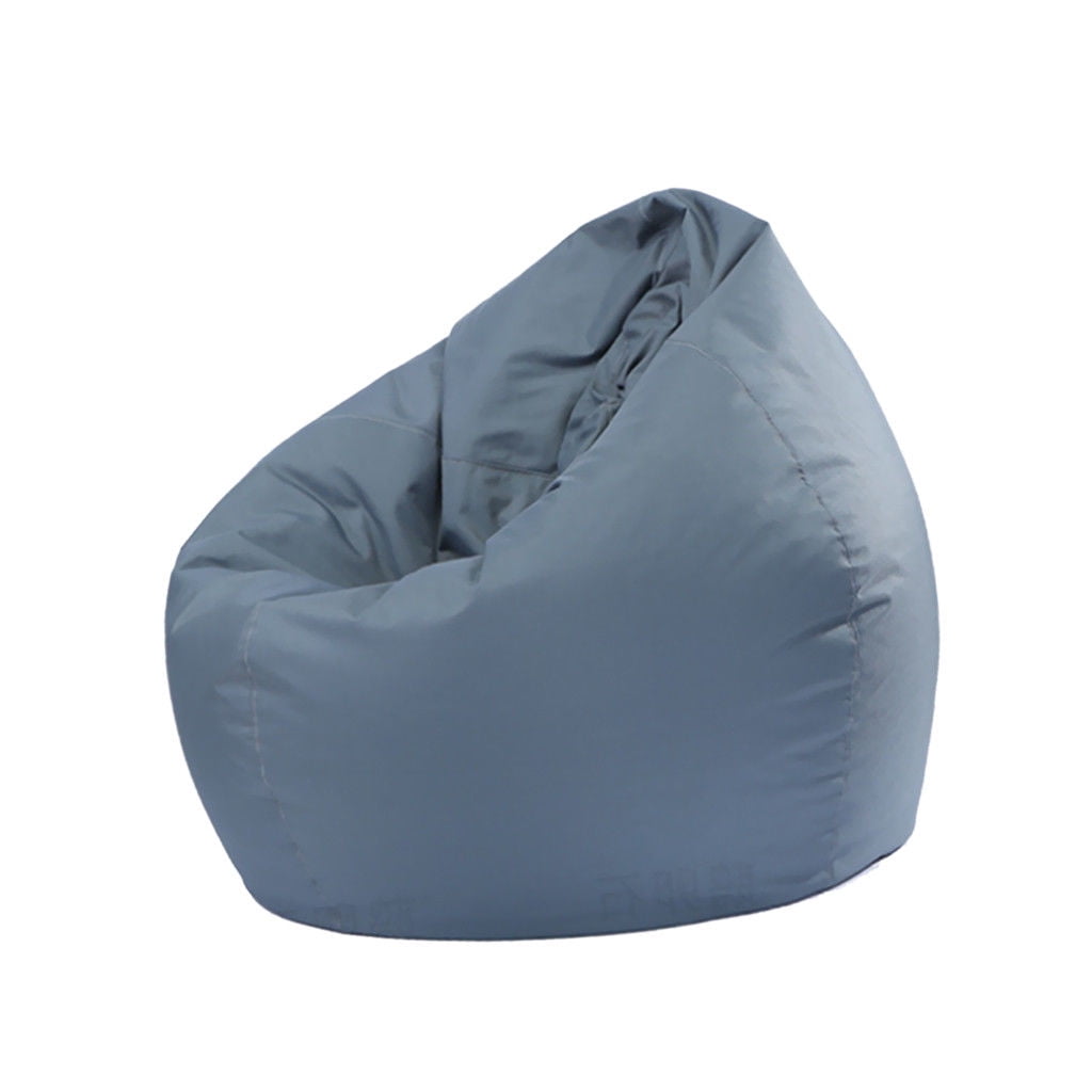 Waterproof Stuffed Animal Storage/Toy Bean Bag Solid Color Oxford Chair Cover Large Beanbag(filling Is Not Included) Blue 60x65cm