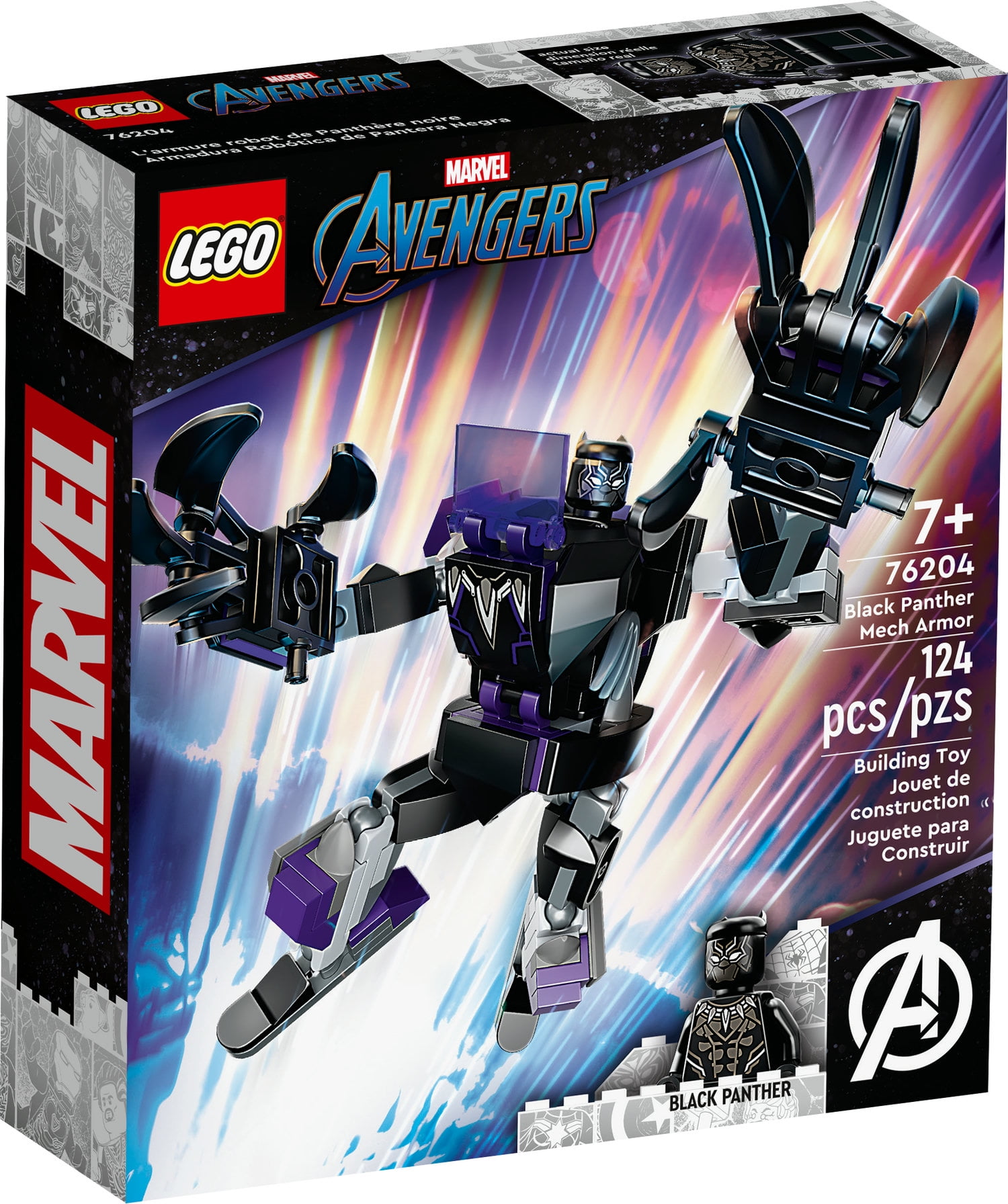 LEGO Marvel Black Panther Mech Armor 76204 Building Kit; Collectible Mech and Minifigure for Super-Hero Kids Aged 7+ (124 Pieces)