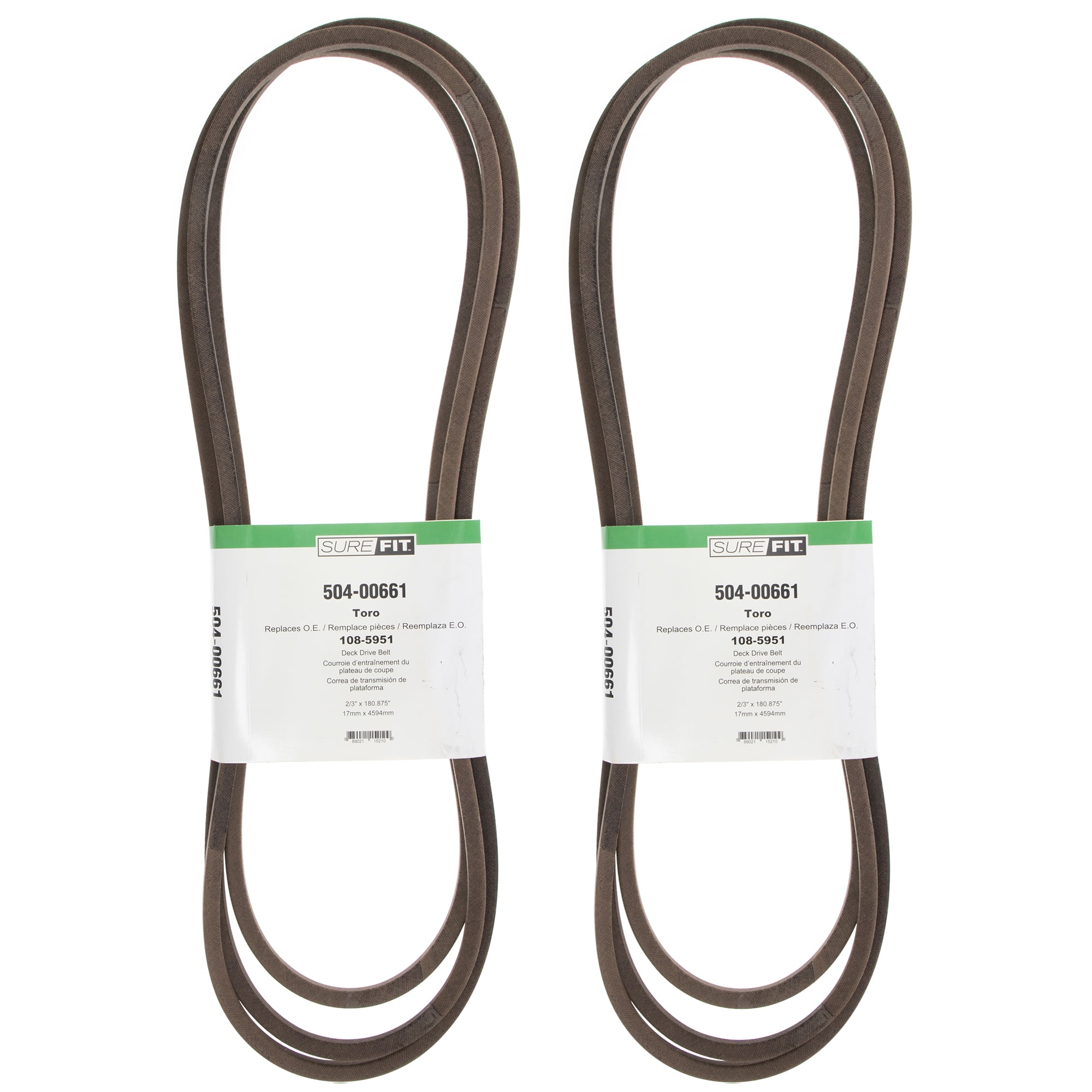 SureFit Deck Drive Belts Replacement for Toro 1085951 Z Master Riding Lawn Mowers Z580 Z593