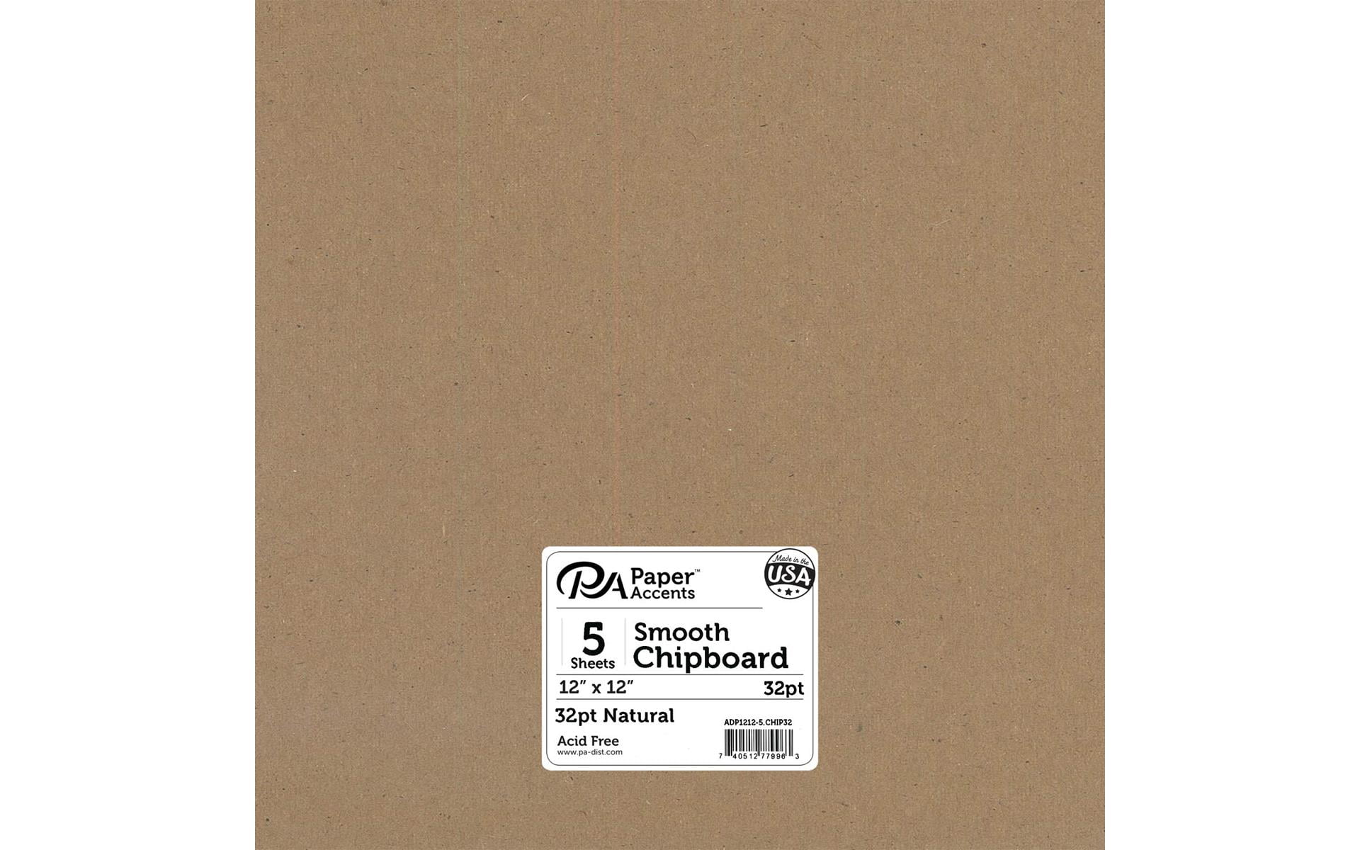 Accent Design Paper Accents Chipboard 8x8 2X Heavy 90pt Black 2pc