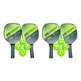 thumbnail image 1 of Greeniant Juego de raquetas de pádel de fibra de carbono para 2 jugadores Pickleball profesional Negro 2 raquetas + 4 pelotas 2piezas, 1 of 1