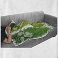 thumbnail image 6 of Irish Soft Flannel Fleece Throw Blanket, Aged Vintage Antique on Green Toned Color Bands Celtic Historic Lace Image, Cozy Plush for Indoor and Outdoor Use, 50" x 60", Multicolor, by Ambesonne, 6 of 6