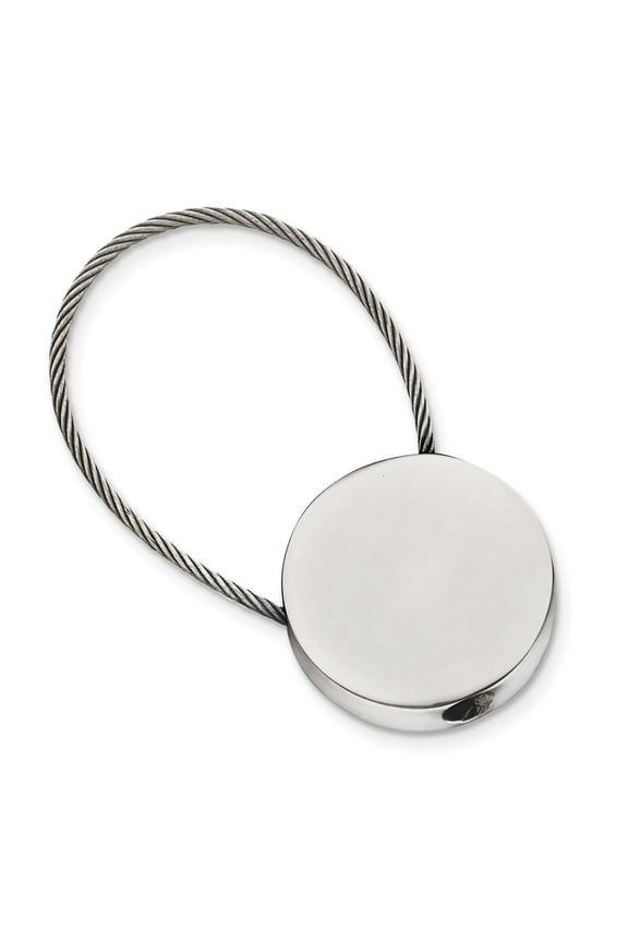 Stainless Steel Polished Cable Circle Key Ring
