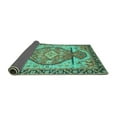 thumbnail image 2 of Ahgly Company Indoor Square Oriental Turquoise Blue Modern Area Rugs, 5' Square, 2 of 4