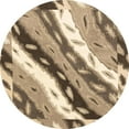 thumbnail image 1 of Ahgly Company Machine Washable Indoor Round Abstract Yellow Area Rugs, 5' Round, 1 of 7