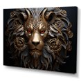 thumbnail image 2 of Designart "Luminous Radiance Of The Bronze Lion I" Animals Lion Canvas Prints, 2 of 7