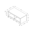thumbnail image 4 of Monarch Specialties - Coffee Table, 44"L, Cocktail, Rectangular, Living Room, Rustique Grey Laminate, Transitional, 4 of 5