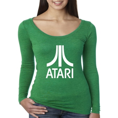 - New Way 901 - Women's Long Sleeve T-Shirt Atari 2600 Old School Gaming System Logo 2XL Envy