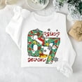 thumbnail image 2 of AQOCRITIK Christmas Sweatshirts for Women Christmas-themed fun patterns Pullover Sweatshirts Holiday Vacation Graphic Tees Tops Winter Outfit White, 2 of 6