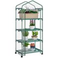 thumbnail image 1 of Outsunny Portable Greenhouse with 4 Tier Shelves, Plastic Cover, Clear, 1 of 10