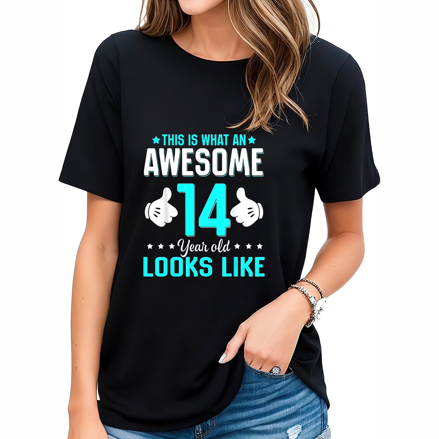 This Is What An Awesome 14 Year Old Looks Like Birthday T-Shirt