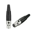thumbnail image 1 of Conector XLR hembra de 3 pines mini de 2 piezas, conector de cable de micrófono, enchufe de micrófono, socket de audio, 1 of 4