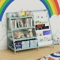 thumbnail image 2 of Metal Kids Bookshelf & Toy Organizer - Montessori Toddler Book Rack, Baby Sling Shelf Nursery Playroom Storage - Space-Saving Display Shelf for Classroom Library Boys Girls, 2 of 11