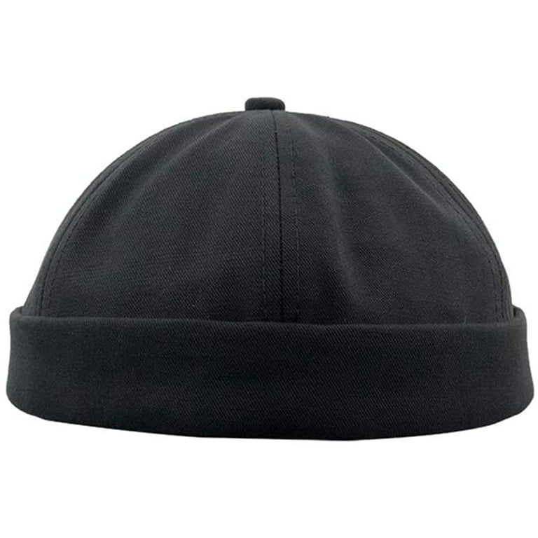 GEGEEN DOMOG Gegeendomog Men Hats Docker Cap Hats Beanie Sailor Cap Worker Hat Rolled Cuff Retro Brimless Hat with Adjustable, Adult Unisex, Size: One