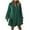 Green, variant on Diufon Summer Women's V Neck Long Sleeve Solid Color Flared Dress Button Front Mini Dresses