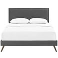 thumbnail image 5 of Modway Amaris Full Fabric Platform Bed with Round Splayed Legs in Gray, 5 of 6