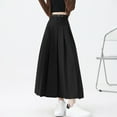 thumbnail image 6 of Zedker Dresses for Women Full Ankle Length Elastic Pleated Chiffon Long Skirt Style Black Plus M, 6 of 6