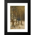 thumbnail image 2 of Julius Sergius Klever 11x14 Black Modern Framed Museum Art Print Titled - Traveller in the Snow (1908), 2 of 5