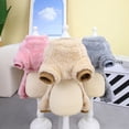 thumbnail image 3 of Monos de lana para perros, pijamas de felpa para cachorros, mono cálido para perros pequeños, ropa de invierno para perros Chihuahua con anillo de correa, 3 of 4