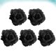 thumbnail image 2 of 5 broches de rosas artificiales con forma de flor, pinzas para el pelo, joyería decorativa, accesorio para ropa funeraria (negro), 2 of 8