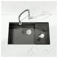 thumbnail image 6 of Kitchen Sink 33"x19" Multifunctional undermount Flying Rain Waterfall S304 Stainless Steel Handmade Modern Single Bowl Kitchen Sink Black, 6 of 9