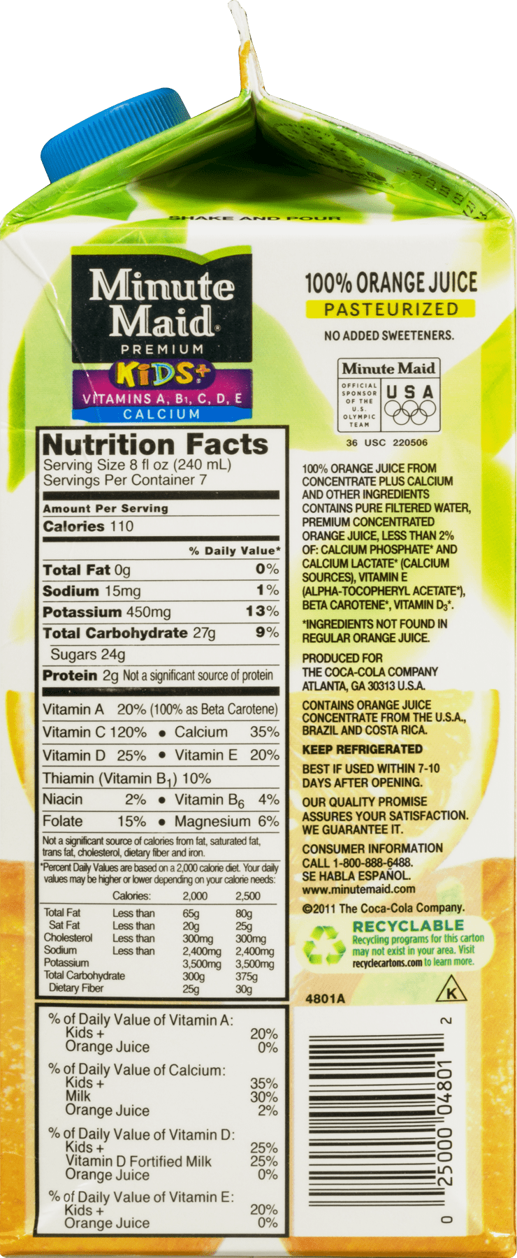 Minute Maid Orange Juice Nutrition Facts | Besto Blog