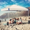 thumbnail image 4 of Aoodor 10' x 10' Pop-Up Canopy Tent with Roller Bag, Outdoor Portable Instant Shade-Brown, 4 of 13
